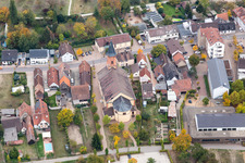 Luftbild von Steinmauern im Bundesland Baden-Württemberg, Deutschland
