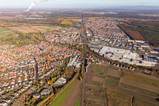 Drohnenaufname von Graben-Neudorf, SEW-EURODRIVE GmbH & Co KG im Bundesland Baden-Württemberg, Deutschland