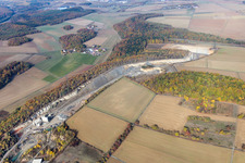 Luftbild von Buchen, Hohenlohe-Bauland GmbH SHB Schotterwerke im Ortsteil Eberstadt im Bundesland Baden-Württemberg, Deutschland