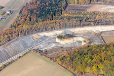 Luftaufnahme von Buchen, Hohenlohe-Bauland GmbH SHB Schotterwerke im Ortsteil Eberstadt im Bundesland Baden-Württemberg, Deutschland