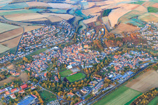 Ortsübersicht von Südwesten in Arnstein im Bundesland Bayern, Deutschland