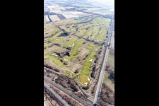 Gelände des Golfplatz Golfplatz Kurpfalz in Limburgerhof in Schifferstadt im Bundesland Rheinland-Pfalz, Deutschland von oben