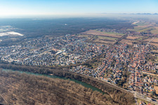 Lingenfeld aus Osten im Bundesland Rheinland-Pfalz, Deutschland