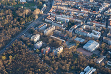 Luftbild von Domus 7, Reinhold-Schneider-Haus, Hermann-Ehlers Kolleg im Ortsteil Innenstadt-West in Karlsruhe im Bundesland Baden-Württemberg, Deutschland