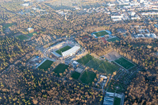 Wildparkstadion, Baustelle im Ortsteil Innenstadt-Ost in Karlsruhe im Bundesland Baden-Württemberg, Deutschland von oben