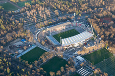 Wildparkstadion, Baustelle im Ortsteil Innenstadt-Ost in Karlsruhe im Bundesland Baden-Württemberg, Deutschland von oben gesehen