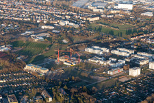 Baustelle des LTC - Linder Technologie Campus in der Wilhelm-Schickard-Straße im Technologiepark Karlsruhe im Ortsteil Rintheim im Bundesland Baden-Württemberg, Deutschland