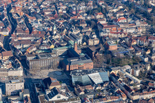 Bibliotheks- Gebäude der Universitätsbibliothek Freiburg in Freiburg im Breisgau im Ortsteil Altstadt-Ring im Bundesland Baden-Württemberg, Deutschland