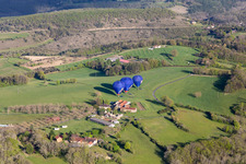 Ballonstart in Veyrines-de-Domme im Bundesland Dordogne, Frankreich