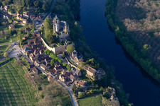 Montfort in Vitrac im Bundesland Dordogne, Frankreich aus der Luft