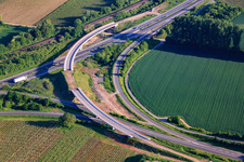 Brückenneubau an der Anschlusstelle Landau Nord für die B272 an der Autobahn A65 im Ortsteil Dammheim in Landau in der Pfalz im Bundesland Rheinland-Pfalz, Deutschland