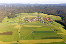 Luftbild von Ortsteil Fünfbronn in Simmersfeld im Bundesland Baden-Württemberg, Deutschland