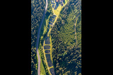 Fischteiche an der Nagold in Grömbach im Bundesland Baden-Württemberg, Deutschland