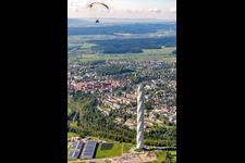 Thyssen-Krupp Testturm für Aufzüge in Rottweil im Bundesland Baden-Württemberg, Deutschland