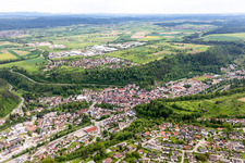 Sulz am Neckar im Bundesland Baden-Württemberg, Deutschland vom Flugzeug aus