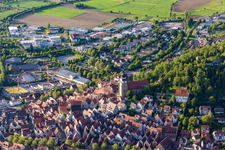 Altstadt von Süden in Herrenberg im Bundesland Baden-Württemberg, Deutschland