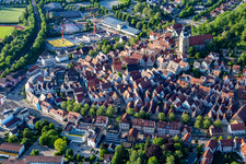 Altstadtbereich und Innenstadtzentrum in Herrenberg im Bundesland Baden-Württemberg, Deutschland