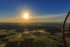 Sonnenaufgang im Ortsteil Bühlen in Aichhalden im Bundesland Baden-Württemberg, Deutschland