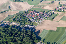 Luftbild von Ortsteil Linx in Rheinau im Bundesland Baden-Württemberg, Deutschland