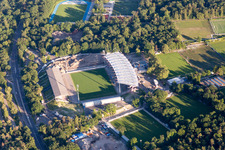 Luftbild von Wildparkstadion des KSC, Baustelle im Ortsteil Innenstadt-Ost in Karlsruhe im Bundesland Baden-Württemberg, Deutschland