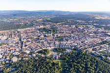 Ortsteil Innenstadt-West in Karlsruhe im Bundesland Baden-Württemberg, Deutschland aus der Luft