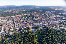 Ortsteil Innenstadt-West in Karlsruhe im Bundesland Baden-Württemberg, Deutschland von oben gesehen