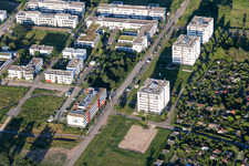 Luftaufnahme von Technologiepark im Ortsteil Rintheim in Karlsruhe im Bundesland Baden-Württemberg, Deutschland