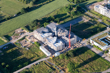 Luftbild von Baustelle des LTC - Linder Technologie Campus in der Wilhelm-Schickard-Straße im Technologiepark Karlsruhe im Ortsteil Rintheim im Bundesland Baden-Württemberg, Deutschland