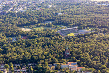 Wildparkstadion von Südwesten im Ortsteil Oststadt in Karlsruhe im Bundesland Baden-Württemberg, Deutschland