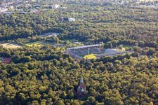 Luftbild von Wildparkstadion von Südwesten im Ortsteil Oststadt in Karlsruhe im Bundesland Baden-Württemberg, Deutschland