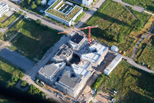 Baustelle des LTC - Linder Technologie Campus in der Wilhelm-Schickard-Straße im Technologiepark Karlsruhe im Ortsteil Rintheim im Bundesland Baden-Württemberg, Deutschland von oben gesehen