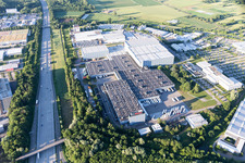 Luftaufnahme von Robert Bosch im Ortsteil Durlach in Karlsruhe im Bundesland Baden-Württemberg, Deutschland