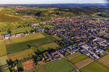 Ortsansicht von Nordwesten in Weingarten im Bundesland Baden-Württemberg, Deutschland
