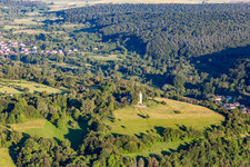Luftbild von Michaelskapelle im Ortsteil Untergrombach in Bruchsal im Bundesland Baden-Württemberg, Deutschland