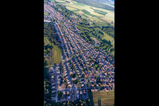 Schirrhein im Bundesland Bas-Rhin, Frankreich aus der Luft