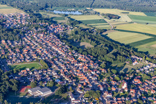 Schirrhein im Bundesland Bas-Rhin, Frankreich von oben gesehen