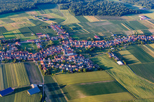 Schleithal im Bundesland Bas-Rhin, Frankreich von der Drohne aus gesehen