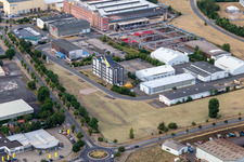 Industriegebiet Ernst-Minner-Straße mit Industrie Anlagenbau Arnstadt GmbH, Stahlbau Wölk & Partner GmbH und Initiative Erfurter Kreuz e.V im Bundesland Thüringen, Deutschland