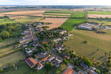 Dorfübersicht aus Norden im Ortsteil Zollchow in Nordwestuckermark im Bundesland Brandenburg, Deutschland
