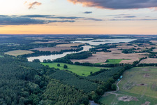 Luftaufnahme von Oberuckersee im Bundesland Brandenburg, Deutschland