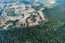Schrägluftbild von Gelände der ehemalige SULLIVAN US-Kasernen am Käfertaler Wald in Mannheim im Bundesland Baden-Württemberg, Deutschland
