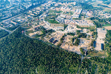 Konversions-Baustelle auf dem Gelände der ehemalige SULLIVAN US-Kasernen am Käfertaler Wald in Mannheim im Bundesland Baden-Württemberg, Deutschland