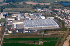 Gebäudekomplex und Gelände des Logistikzentrums Aldi Süd in Ketsch im Bundesland Baden-Württemberg, Deutschland