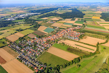 Erlenbach bei Kandel von Osten im Bundesland Rheinland-Pfalz, Deutschland