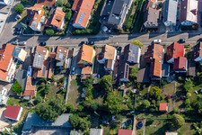 Siedlung in Kandel im Bundesland Rheinland-Pfalz, Deutschland aus der Drohnenperspektive