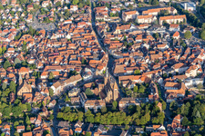 Wissembourg im Bundesland Bas-Rhin, Frankreich vom Flugzeug aus