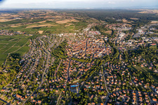 Wissembourg im Bundesland Bas-Rhin, Frankreich aus der Vogelperspektive