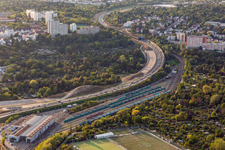 Gelände des VGF Betriebshof Ost in Frankfurt am Main im Ortsteil Seckbach im Bundesland Hessen, Deutschland