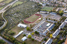 Sportplatz- Fussballplatz der Bundespolizei im Ortsteil Frankfurter Berg in Frankfurt am Main im Ortsteil Preungesheim im Bundesland Hessen, Deutschland
