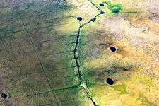 Entwässerung von Moor-Feldern auf der Nordseeinsel Fanö in Region Syddanmark in Fanø, Dänemark